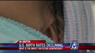 Baby bust US birth rates continue downward [upl. by Noirrad]