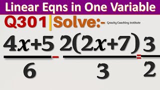 Q301  Solve 4x5622x7332  4x5 by 6  22x7 by 3  3 by 2  Linear equation in one var [upl. by Salema]