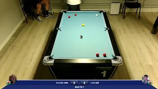 poolhub swansea singles league  kassidy rees vs luke job [upl. by Cogan]