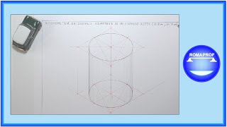 ASSONOMETRIA ORTOGONALE ISOMETRICA DI UN CILINDRO RETTO  832 [upl. by Taub]
