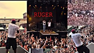 Ruger live at Afro Latin festival in Belgium with an excellent performance on stage [upl. by Selemas]