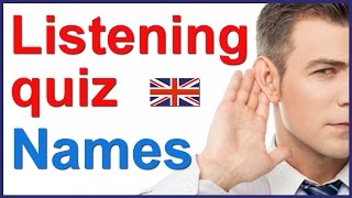 English listening and spelling quiz  Peoples names [upl. by Llehsar168]