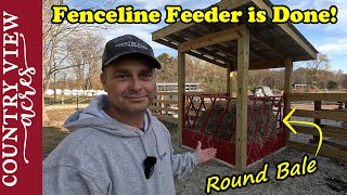 Finishing up the Fenceline Hay Feeder Sorting the Sheep for Breeding Season [upl. by Namlas41]