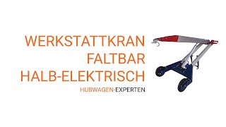 Semi elektrischer fatbarer werkstattkrane  Hubwagenexpertende [upl. by Hospers]