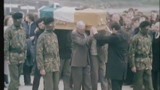 IRA hunger striker Bobby Sands funeral after 66 days on hunger strike may 1981 [upl. by Lah]