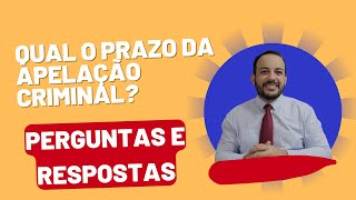 Qual o prazo para apelação [upl. by Iuq320]