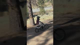 Screeching tires in the dirt offroad dirtroad automobile mybike kawasaki 110hardenduro [upl. by Nedyrb]