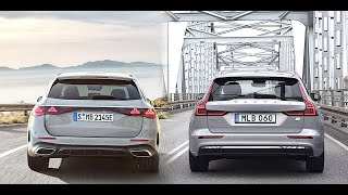 New 2024 Mercedes E300e Estate vs Volvo V60 Recharge T8 AWD [upl. by Ataliah803]