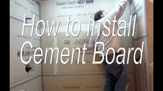 How to Install Cement board all the steps needed form cutting and installing to waterproofing [upl. by Alaham]