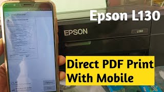 Epson L130 PDF Print with Mobile  Epson L130 Print Direct With Phone [upl. by Chevalier]