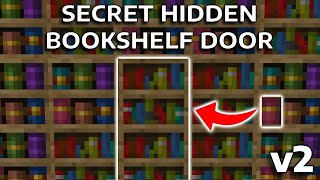 MINECRAFT  SUPER SECRET HIDDEN BOOKSHELF DOOR V2 BEDROCK [upl. by Shue]