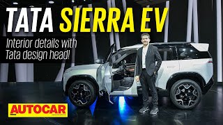 Tata Sierra interior details with Tata design head Martin Uhlarik  Auto Expo 2023  Autocar India [upl. by Eyram]