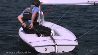 How to Sail  Single Handed How to Gybe Part 3 of 5 Gybing Afloat [upl. by Karissa]