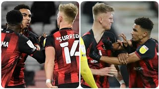 Bournemouth stars Surridge and Stanislas came to blow during 10 win vs Wycombe Championship [upl. by Obe551]