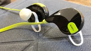 Aukey EPB4 Wireless Bluetooth 41 Stereo Sport Earbuds Review [upl. by Rosabel]