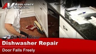 KitchenAid Dishwasher Repair  Door Falls Freely  Link Kit [upl. by Gottlieb]