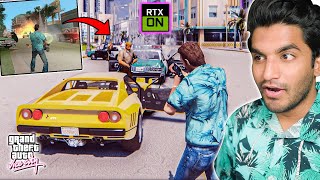 Playing GTA Vice City With RTX ON Ultra Graphics [upl. by Ymerej]