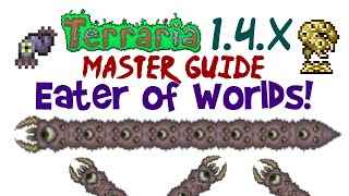 Terraria 14 Eater of Worlds ExpertMaster Guide Cheese Spawn Summon Item Arena Boss Fight [upl. by Baudoin331]