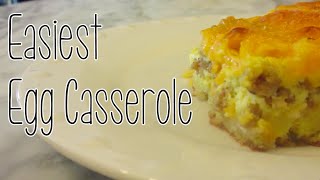 Easiest Egg Casserole  Quirlycues [upl. by Gibb]