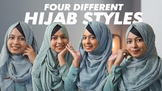 4 Easy Hijab Tutorials by Khudalagse  Modest Collection [upl. by Hourihan178]