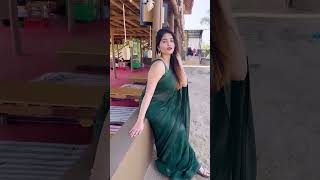 Insta Reels shorts beautiful girl dance sexy saree hot bhabhi navel viral video backless saree suit [upl. by Arimihc874]