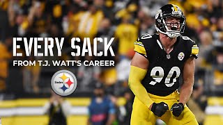 All 815 sacks from TJ Watts career  Pittsburgh Steelers [upl. by Anitnahs186]