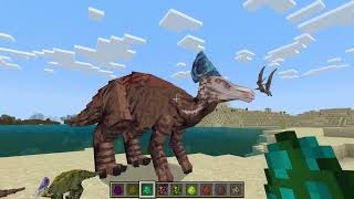 Paleocraft Dinosaur Breakout ADDON in Minecraft PE [upl. by Airlia]