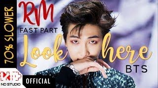 How To Rap RM quotLOOK HEREquot Fast Rap 70 SLOWER  EASY LYRICS HANGUL [upl. by Scibert388]