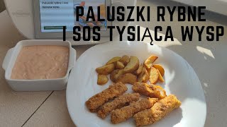 PALUSZKI RYBNE I SOS TYSIĄCA WYSP  chrupiące paluszki z łososia i mintaja pomysł na obiad [upl. by Roddie730]