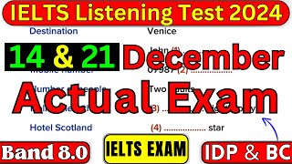 16 NOVEMBER amp 23 NOVEMBER 2024 IELTS LISTENING TEST WITH ANSWERS  IDP amp BC [upl. by Otnas10]