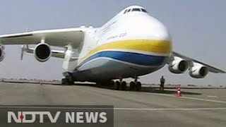 Antonov An225 Mriya Worlds largest plane lands in Hyderabad [upl. by Legyn]