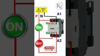 Contactor Holding wiring Hold OnCircuit Contactor wiring diagrampush button switch connection [upl. by Glaab163]