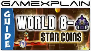 New Super Mario Bros U  Peachs CastleRed Hot Elevator Ride Star Coins Guide amp Walkthrough [upl. by Ellehcen]