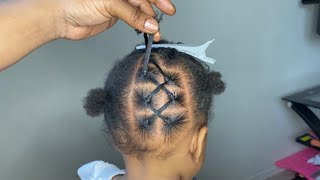 EASY HAIRSTYLE FOR TODDLERS OR KIDS WITH SHORT HAIR RUBBERBANDS AND PONYTAILS [upl. by Eillas]