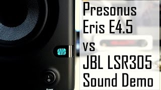 Presonus Eris E45 vs JBL LSR305  Sound Test [upl. by Haram]