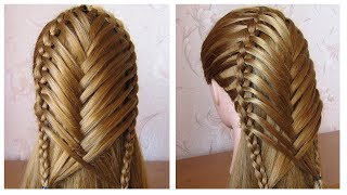 Coiffure pour tous les jours cheveux mi longlong 💗 Coiffure avec tresse 💗 facile à faire [upl. by Chin842]