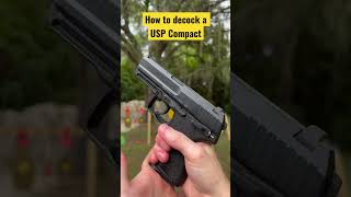 How do you decock a USP Compact pistol drop hammer without firing [upl. by Eleynad360]