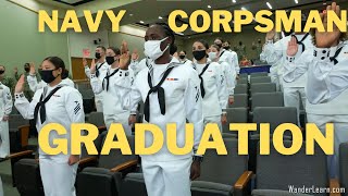 Graduation Ceremony for US Navy Corpsman  HM Class 135  4K [upl. by Yroggerg]