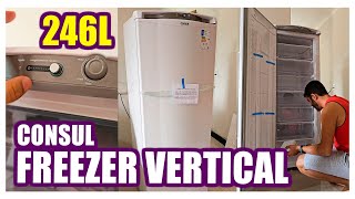 FREEZER VERTICAL CONSUL 246 LITROS Melhor freezer vertical [upl. by Anehc148]