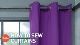 How to sew curtains Easy grommet style with free pattern  Craftsy Sewing Tutorials [upl. by Alayne]