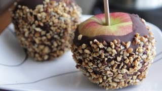 Chocolate Lovers Candy Apples Recipe  Vegan Halloween Treats [upl. by Eerol601]