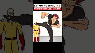 Saitama vs yujiro hanma fight again 🔥💀  yujiros montagem moment shorts anime badass moments [upl. by Eiclehc]