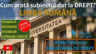 Subiectul dat la DREPT UniBuc 2023 cu explicații  p r i m a p a r t e [upl. by Inaoj349]