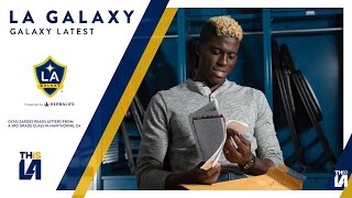 Gyasi Zardes reads letters from 3rd grade class in Hawthorne CA [upl. by Yelserp]