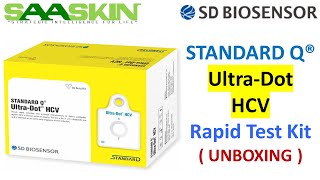 Standard Q UltraDot HCV Antibody Rapid Test Kit  UNBOXING  SD Biosensor [upl. by Haskel760]