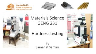 Hardness Test  Materials Science [upl. by Cartwright]