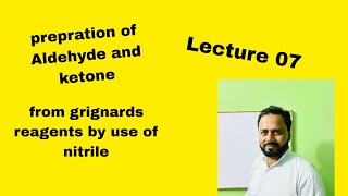 from grignards reagents by use of nitrile preparation of Aldehyde and Ketone [upl. by Ainar]