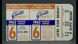 1962 World Series Game 6 New York V San Francisco [upl. by Filemon]