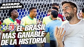 EL BRASIL MÁS GANABLE DE LA HISTORIA EMPATÓ 00 CON COSTA RICA  AZZARO REACCIÓN [upl. by Yotal601]