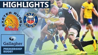 Exeter v Bath  Eight Tries in Dominant Victory  Gallagher Premiership [upl. by Yllek]